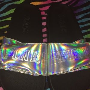Victoria’s Secret PINK Crossover Platinum Slides